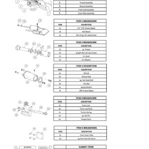 Pro-Lok Spares List